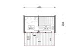 Bastuhus SERENE (34 mm + fasadbeklädnad), 4.5x2.5 m, 5 m² specification 1