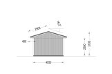 Garage byggsats - enkelgarage LORA, 4x6 m, 22 m² specification 4