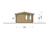 Attefallshus DEVON (44 mm), 6x4 m, 24 m² specification 3