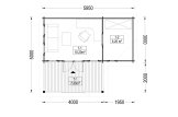 Attefallshus ISLA (34 mm), 6x5 m, 18 m² + altan 7 m² specification 1