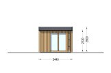 Bastuhus SERENE (34 mm + fasadbeklädnad), 3.3x2.5 m, 4.95 m² specification 2