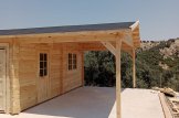Dubbelgarage MULTI (44 mm) 6x6 m med enkel carport 3x6 m customer 2