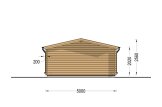 Attefallshus DREUX (44 mm), 5x5 m, 25 m² specification 4