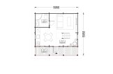 Fritidshus LIVINGTON S (44 mm), 50 m² specification 1