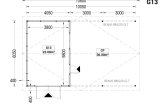 Garage byggsats - enkelgarage LORA ALT MULTI, 4x6 m, 22 m² - med carport 6x6 m specification 1