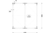 Dubbel carport i trä CLASSIC DUO, 6x6 m specification 1