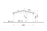 Enkel carport i trä CLASSIC, 5x5.7 m specification 6
