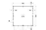 Dubbelgarage ALTERNATIVE (44 mm), 6x6 m, 36 m² specification 1