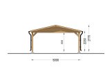 Enkel carport i trä CLASSIC, 5x5.7 m specification 2