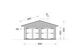 Garage byggsats - dubbelgarage LORA DUO, 6x6 m, 33 m² specification 2