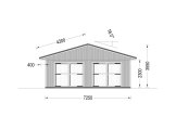 Garage byggsats - dubbelgarage LORA DUO, 7,2 x 7,2 m, 49 m² specification 2