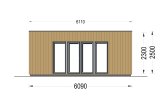 Attefallshus PREMIUM (isolerad, 34 mm + fasadbeklädnad), 6x3 m, 18 m² specification 2