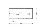 Attefallshus ELEONORA (44 mm), 6,6x3 m, 20 m² specification 1