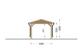Enkel carport i trä CLASSIC, 3x6 m specification 4