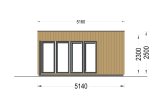 Attefallshus PREMIUM (34 mm + fasadbeklädnad), 5x4 m, 20 m² specification 2