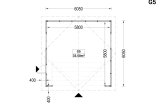 Garage byggsats - dubbelgarage LORA DUO (med bred port), 6x6 m, 33 m² specification 1