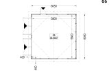 Garage byggsats - dubbelgarage LORA ALT DUO, 6x6 m, 33 m² specification 1