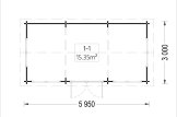 Friggebod OAK (44 mm), 6x3 m, 18 m² specification 1