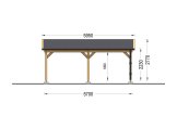 Enkel carport i trä CLASSIC, 5x5.7 m specification 5