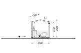 Bastuhus SERENE (34 mm + fasadbeklädnad), 3.3x2.5 m, 4.95 m² specification 6