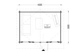 Friggebod OLYMP (34 mm), 4x3 m, 12 m² specification 1
