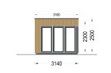 Friggebod PREMIUM (34 mm + fasadbeklädnad), 3x3 m, 9 m² specification 2