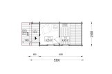 Bastuhus VIGOR (44 mm), 5.3x2.5 m, 4.9 m² specification 1