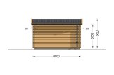 Friggebod med pulpettak DREUX (44 mm), 4x3 m, 12 m² specification 4