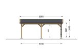 Enkel carport i trä CLASSIC, 3x6 m specification 3