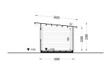 Friggebod med pulpettak LILLE (44 mm), 4x3 m, 12 m² specification 6