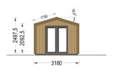 Attefallshus EMMY S (isolerad, 34 mm + fasadbeklädnad), 5x3 m, 15 m² specification 5