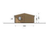 Enkelgarage MULTI (44 mm) 4x6 m med dubbel carport 5,5x6 m specification 5
