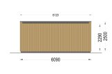 Attefallshus PREMIUM (isolerad, 34 mm + fasadbeklädnad), 6x4 m, 24 m² specification 4