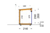 Friggebod PREMIUM (isolerad, 34 mm + fasadbeklädnad), 2x2 m, 4 m² specification 6