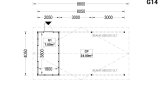 Carport byggsats LORA C, 4x6 m, 24 m² specification 1