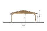 Dubbel carport i trä CLASSIC DUO, 6x6 m specification 4