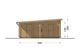Enkel carport i trä MODERN med förråd, 5.95x5 m specification 5