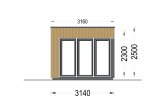 Friggebod PREMIUM (isolerad, 34 mm + fasadbeklädnad), 3x2 m, 6 m² specification 2