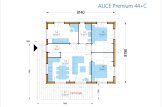 Fritidshus ALICE S (44 mm + fasadbeklädnad), 63 m² specification 1