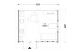 Attefallshus LILLE (34 mm), 5x4 m, 18 m² specification 1
