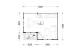 Attefallshus OSLO (34 mm), 5x4 m, 20 m² specification 1