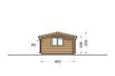 Enkel carport i trä 4x5 m med förråd (44 mm), 4x2.5 m specification 3