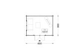 Friggebod RENNES (34 mm), 4x3 m, 12 m² specification 1