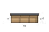 Enkel carport i trä 4x5 m med förråd (44 mm), 4x2.5 m specification 4