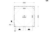 Garage byggsats - dubbelgarage LORA DUO, 6x6 m, 33 m² specification 1