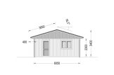 Garage byggsats - enkelgarage LORA ALT MULTI, 4x6 m, 22 m² - med carport 6x6 m specification 5