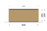 Attefallshus PREMIUM (34 mm + fasadbeklädnad), 6x3 m, 18 m² specification 4