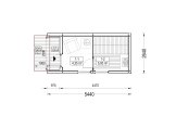 Bastuhus SERENE (34 mm + fasadbeklädnad), 5.3x2.5 m, 5 m² specification 1