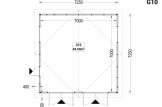 Garage byggsats - dubbelgarage LORA DUO, 7,2 x 7,2 m, 49 m² specification 1