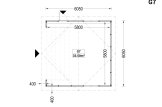 Garage byggsats - dubbelgarage LORA ALT DUO (med bred port), 6x6 m, 33 m² specification 1